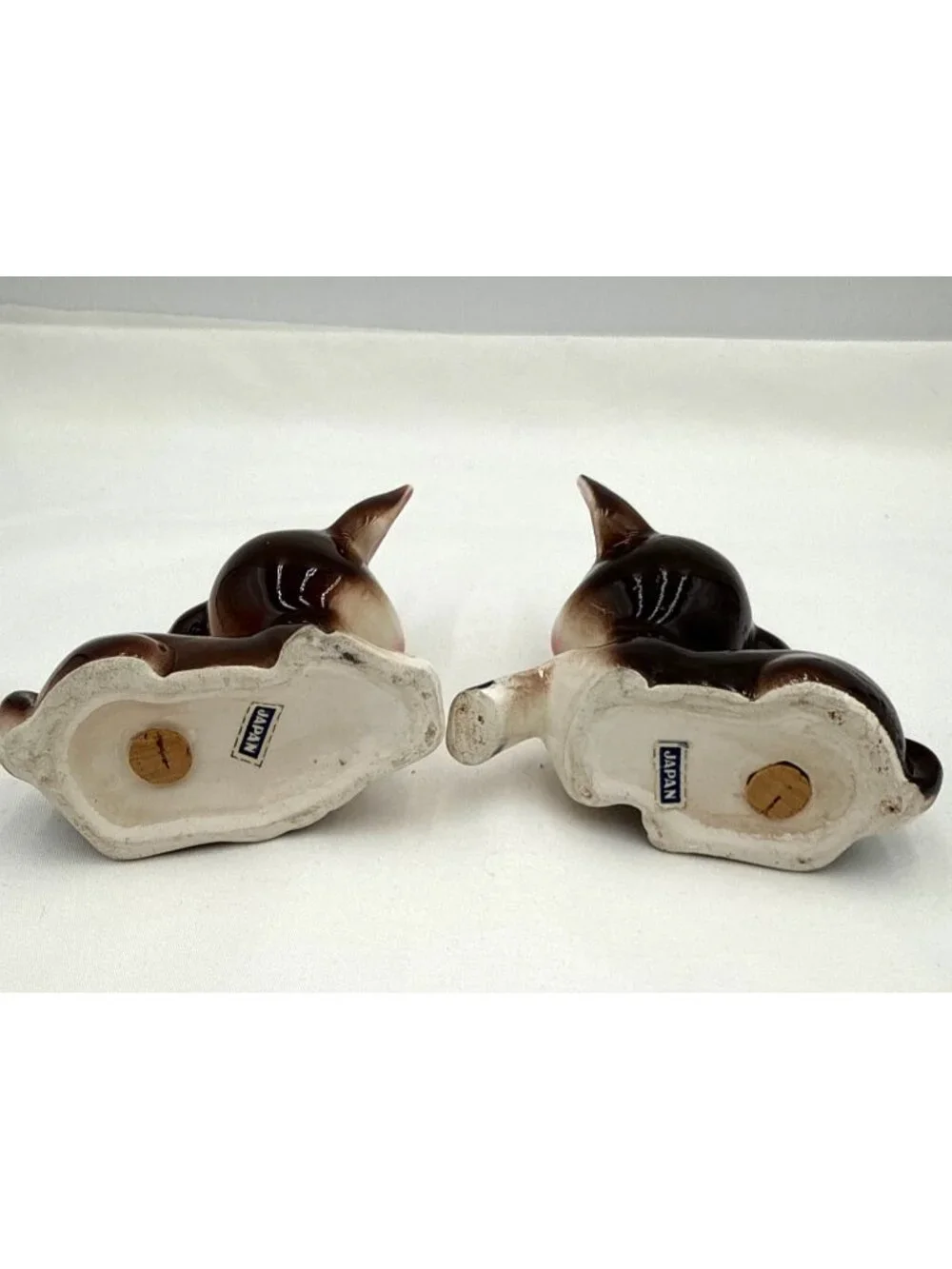 Vintage Ceramic Deer Salt & Pepper Shakers Brown Japan Retro Kitchen Decor